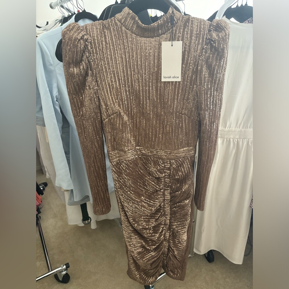 Lavish Alice Gold Dress